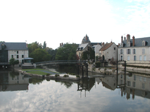 Barrage sur la Sauldre à Romorantin